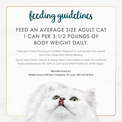 Classic Salmon & Shrimp Feast Canned Cat Food, 3-oz, case of 24