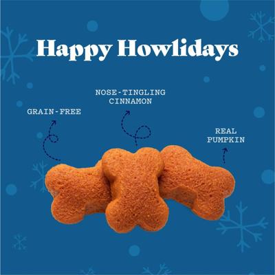 Pup-Kin Spice Pie Woofers Festive Holiday Dog Treats, 5-oz bag