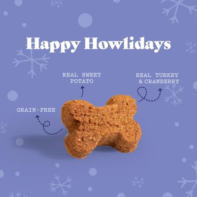 Festive Feast Woofers Turkey Dog Treats, 5-oz bag