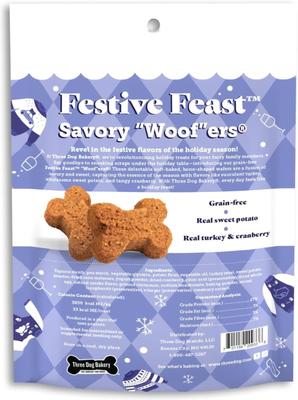 Festive Feast Woofers Turkey Dog Treats, 5-oz bag