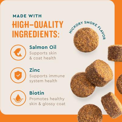 Skin & Coat Soft Chew Supplement for Dogs, 60 Count