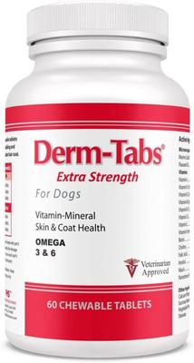 Regular Strength Liver Flavored Chewable Tablet Skin & Coat Supplement for Dogs, 120 count