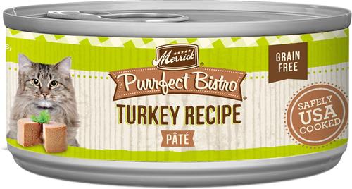 Purrfect Bistro Grain-Free Turkey Pate Canned Cat Food, 5.5-oz, case of 24