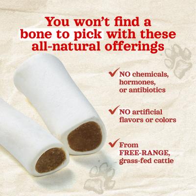 Bacon & Cheese Stuffed Bones Dog Treats, 5-6-in, 3 count