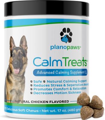 Calm Treats Advanced Calming Natural Chicken Flavor Chews Dog Supplement, 120 count