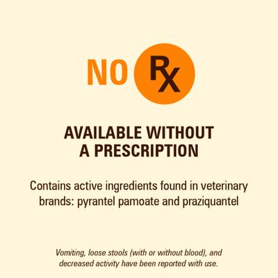 HC WormX Plus Desparasitante de 7 vías para anquilostomas, ascárides y tenias para perros de razas medianas y grandes, 2 unidades