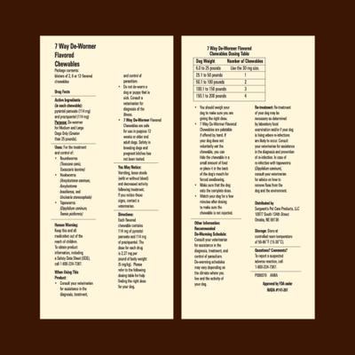 HC WormX Plus 7 Way Dewormer for Hookworms, Roundworm & Tapeworms for Medium & Large Breed Dogs, 2 count