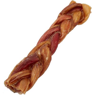 Braided Bully Stick 12" Dog Treats, 3 count