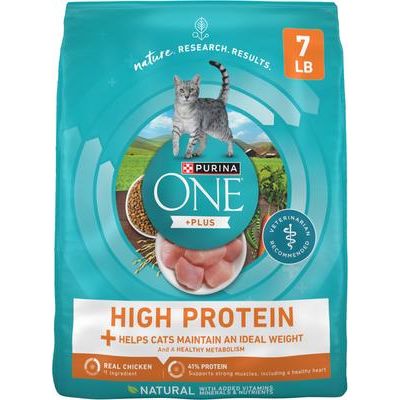 Alimento seco natural para gatos adultos con alto contenido proteico Plus Ideal Weight, bolsa de 22 lb