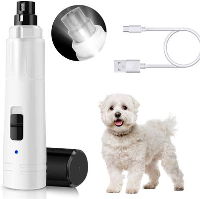 LED Light Electric Dog & Cat Nail Grinder, White