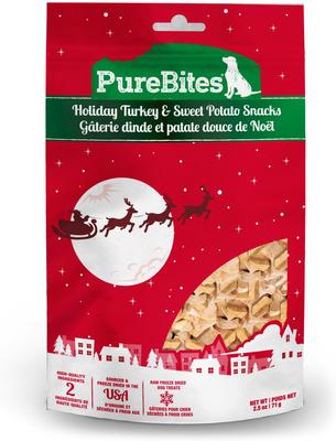 Holiday Turkey & Sweet Potato Freeze-Dried Dog Treats, 2.5-oz bag