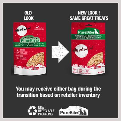 Holiday Turkey & Sweet Potato Freeze-Dried Dog Treats, 2.5-oz bag