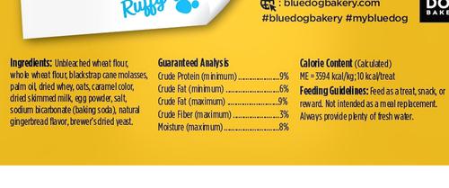 Doggie Paws Gingerbread Flavor Dog Treats, 10-oz bag