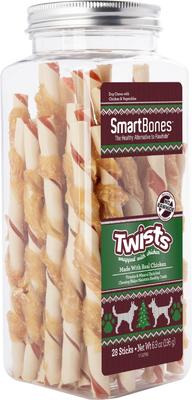 Holiday Chicken Wrapped Twists Dog Treats, 28 count