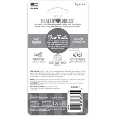 Golosinas masticables para perros de rosbif de larga duración totalmente naturales de Healthy Edibles, tamaño pequeño, 2 unidades