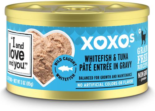 XOXO Chicken & Tuna Pate Grain-Free Canned Cat Food, 3-oz can, case of 24