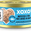Comida enlatada para gatos sin cereales XOXO Salmon & Tuna Pate, lata de 3 oz, caja de 24