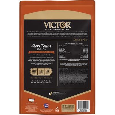 Alimento seco para gatos Mers Feline con pollo y carne de res, bolsa de 5 lb