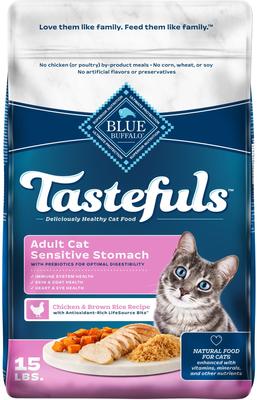Tastefuls Chicken & Brown Rice Recipe Sensitive Stomach Adult Dry Cat Food, 5-lb bag