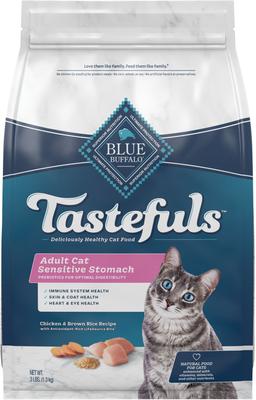 Tastefuls Chicken & Brown Rice Recipe Sensitive Stomach Adult Dry Cat Food, 5-lb bag