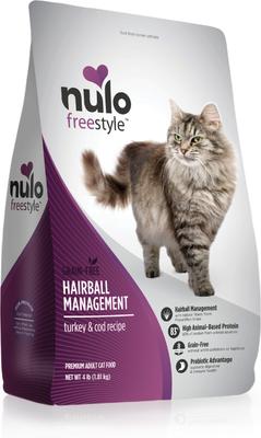 FreeStyle Hairball Management Turkey & Cod Recipe with Omega Fatty Acids High Protein & Grain-Free Dry Cat Food, 4-lb bag