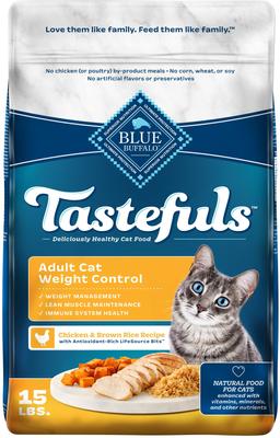 Tastefuls Weight Control Adult Dry Cat Food, 3-lb bag