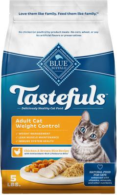 Tastefuls Weight Control Adult Dry Cat Food, 3-lb bag