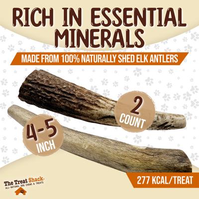 Whole Naturally Shed 4 to 5-in Elk Antler Dog Treats, Small, 2 count
