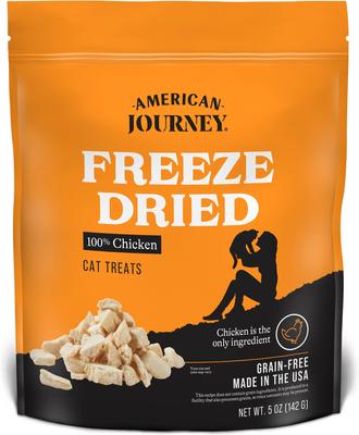 Bundle: American Journey Salmon Recipe Grain-Free Dry Cat Food, 12-lb bag + American Journey 100% Chicken Freeze-Dried Grain-Free Cat Treats, 5-oz bag