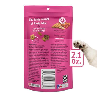 Golosinas crujientes para gatos Party Mix California Crunch, bolsa de 2.1 oz