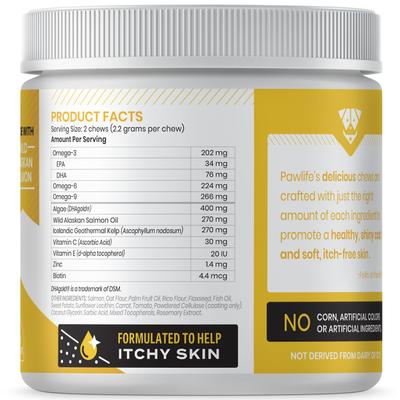 Omega Pup Advanced Skin & Coat Support Salmon Flavor Soft Chews Dog Supplement, 120 count