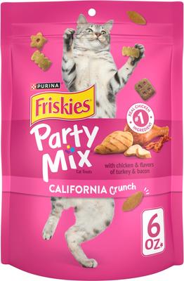 Golosinas crujientes para gatos Party Mix California Crunch, bolsa de 2.1 oz