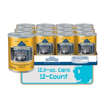 Wilderness Healthy Weight Turkey & Chicken Grill Grain-Free Adult Canned Dog Food, 12.5-oz, case of 12