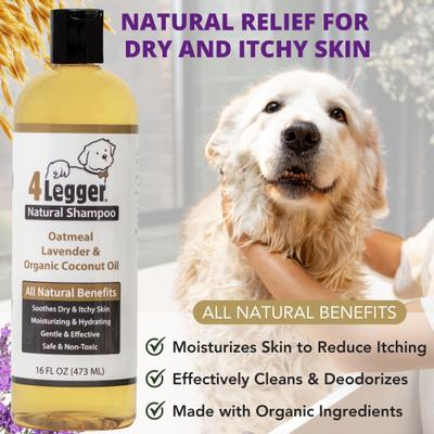 Champú orgánico para perros con avena, aloe y lavanda
