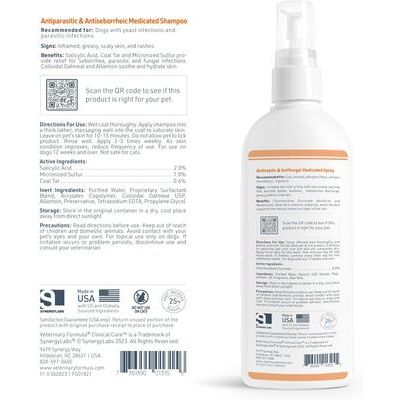 Paquete: Spray antiséptico y antifúngico Veterinary Formula Clinical Care de 226 ml (8 oz) + Ungüento de sulfodeno de 3 vías para perros de 56 ml (2 oz)