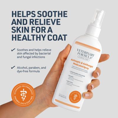 Paquete: Spray antiséptico y antifúngico Veterinary Formula Clinical Care de 226 ml (8 oz) + Ungüento de sulfodeno de 3 vías para perros de 56 ml (2 oz)