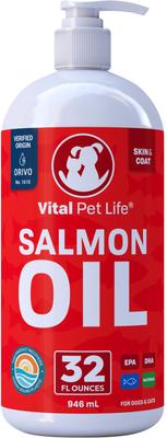 Salmon Oil Skin & Coat Health Liquid Cat & Dog Supplement, 8-fl oz bottle
