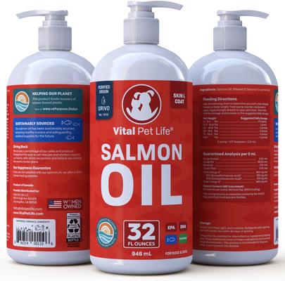 Salmon Oil Skin & Coat Health Liquid Cat & Dog Supplement, 32-fl oz bottle