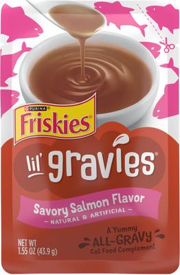 Complemento alimenticio para gatos con sabor a pavo asado Lil' Gravies, bolsa de 1.55 oz, caja de 16