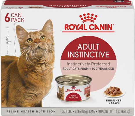 Feline Health Nutrition Adult Instinctive Thin Slices in Gravy Canned Cat Food, 3-oz, case of 24