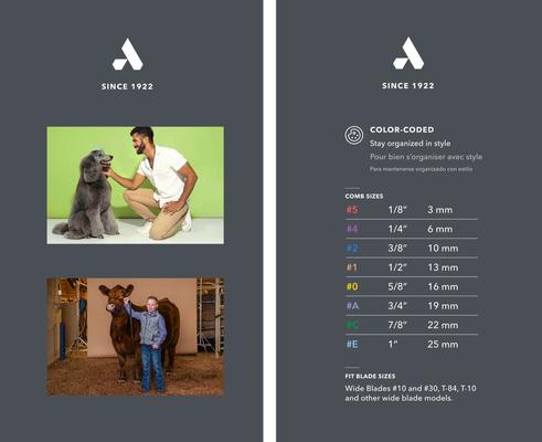 Wide Blade 8-Piece Dog, Cat & Small Pet Grooming Combs