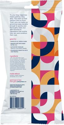 Toallitas húmedas para el cuidado de perros y gatos con bergamota y manzana, 15 unidades