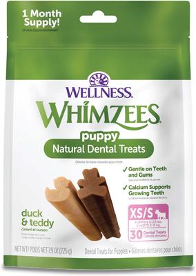 by Wellness Puppy Dental Chews Natural Grain-Free Dental Dog Treats, Extra Small/Small, 30 count
