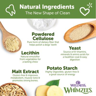 by Wellness Puppy Dental Chews Natural Grain-Free Dental Dog Treats, Extra Small/Small, 30 count