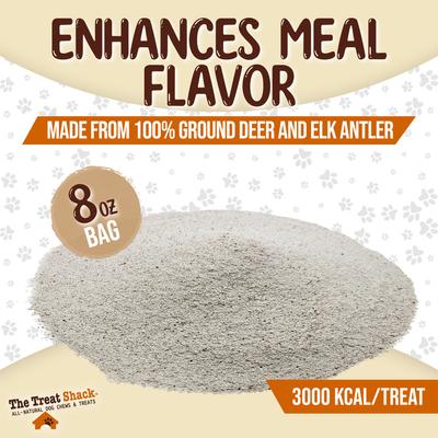 Premios premium refinados de asta de ciervo y alce para comida de perros, bolsa de 8 oz