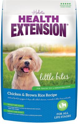 Paquete: Alimento seco para perros Health Extension Little Bites con pollo y arroz integral + Mezcla de alimento crudo liofilizado Super Bites con pollo