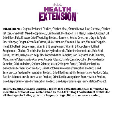 Bundle: Health Extension Little Bites Chicken & Brown Rice Recipe Dry Food + Super Bites Chicken Recipe Freeze-Dried Raw Dog Food Mixer