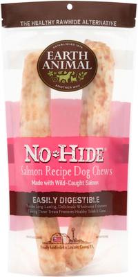 Bundle: Earth Animal No-Hide Large Rolls Long Lasting Natural Rawhide Alternative Beef Recipe Chew Dog Treats, 2 count + Chicken Recipe, 2 count + Salmon Recipe, 2 count