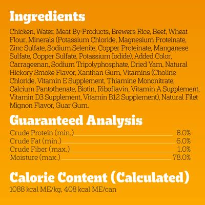 Chopped Ground Dinner Filet Mignon Flavor Wet Dog Food, 13.2-oz can, case of 12