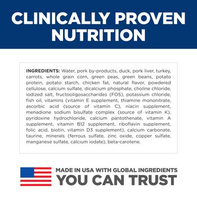 Adult Sensitive Stomach & Sensitive Skin Duck & Vegetable Entree Grain-Free Pate Wet Cat Food, 2.9-oz can, 24 count